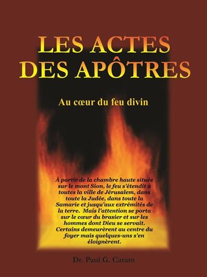 cover image of Les actes des apôtres